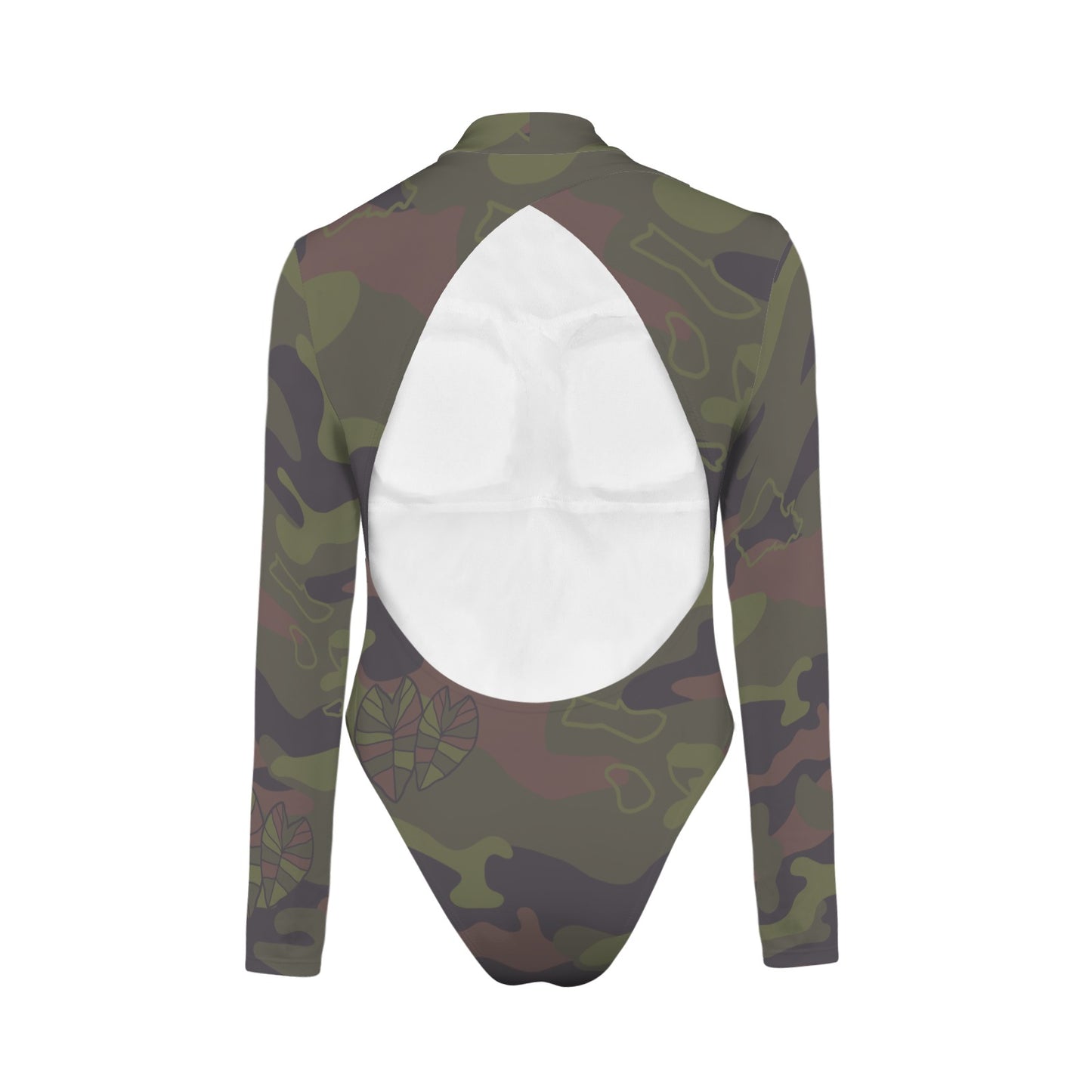 HI'ILAWE LONG-SLEEVE SURFSUIT in WOODLAND KAMO