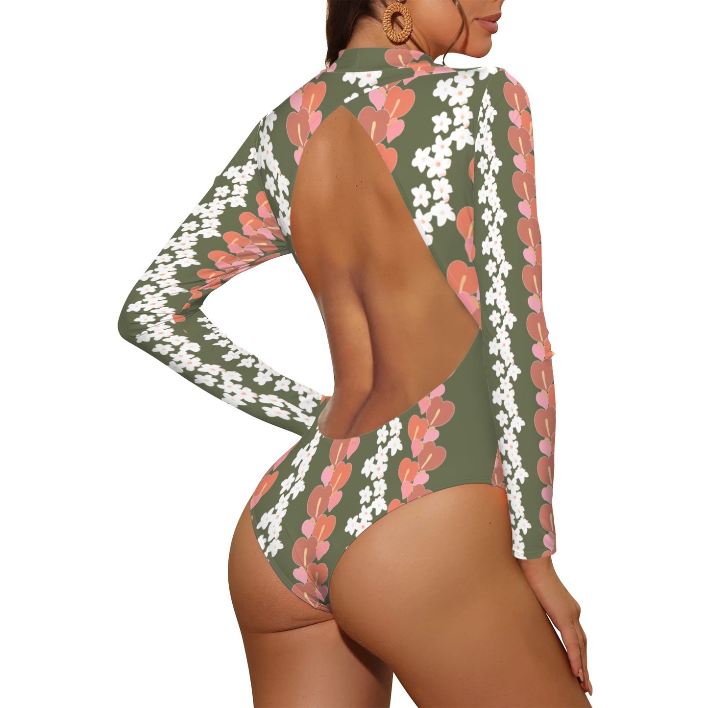 HI'ILAWAE Long Sleeve One-Piece in BLOOM