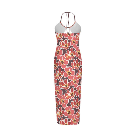 HALTER CUT OUT DRESS in HAU