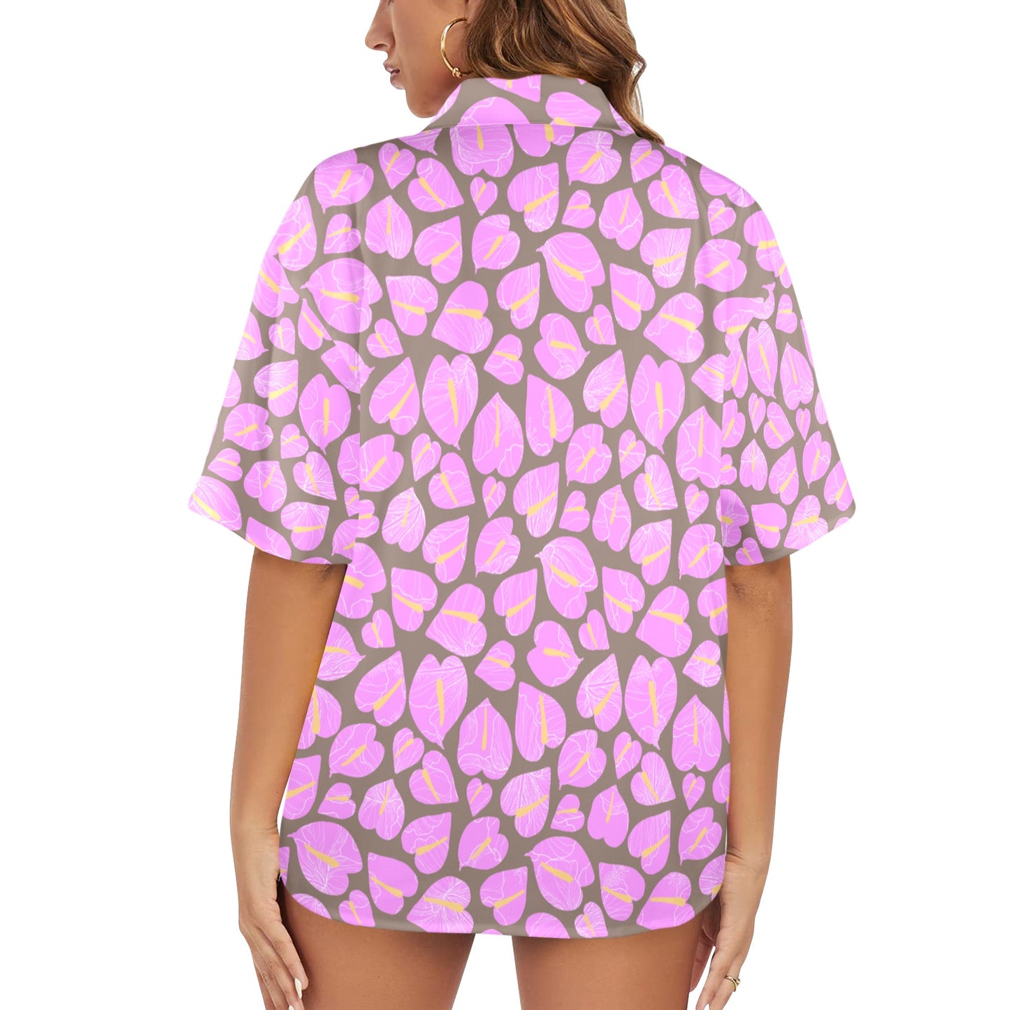 ALOHA BUTTON DOWN in UBE LATTE