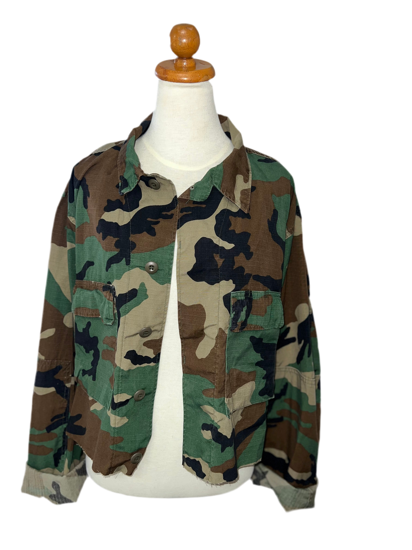 KAMO CROPPED JACKET w/ PATCHED BACK