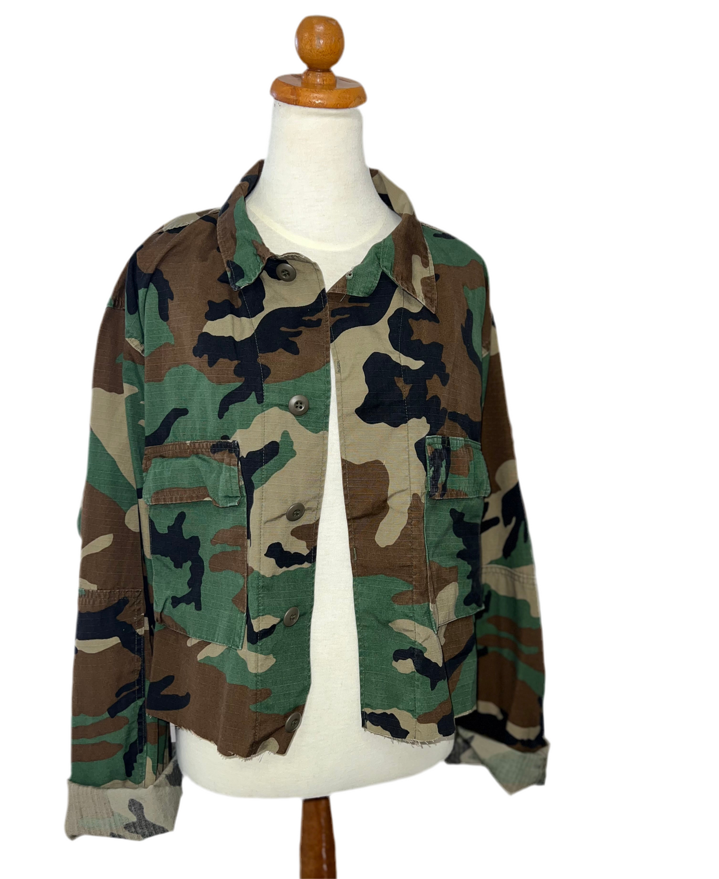 KAMO CROPPED JACKET w/ PATCHED BACK