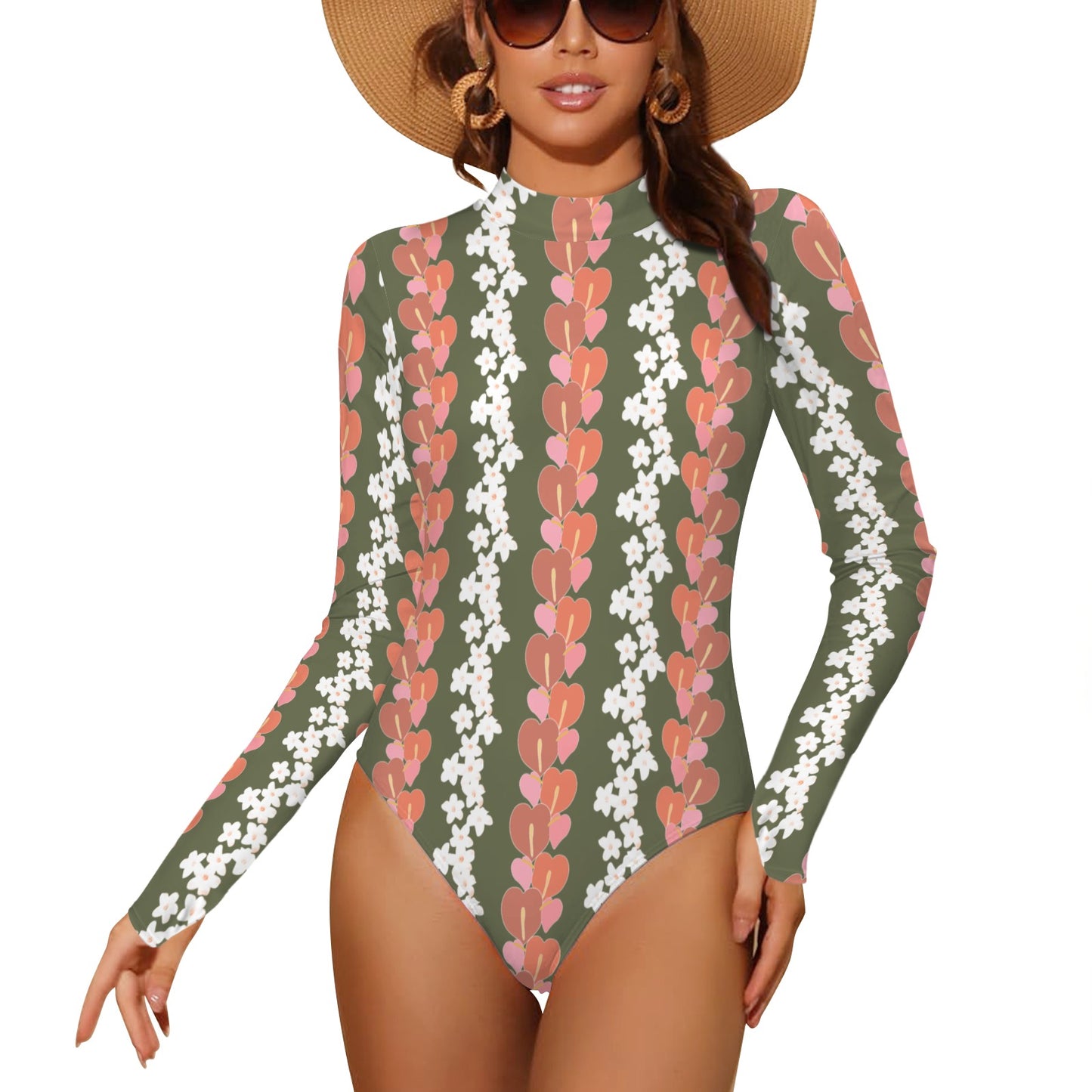 HI'ILAWAE Long Sleeve One-Piece in BLOOM