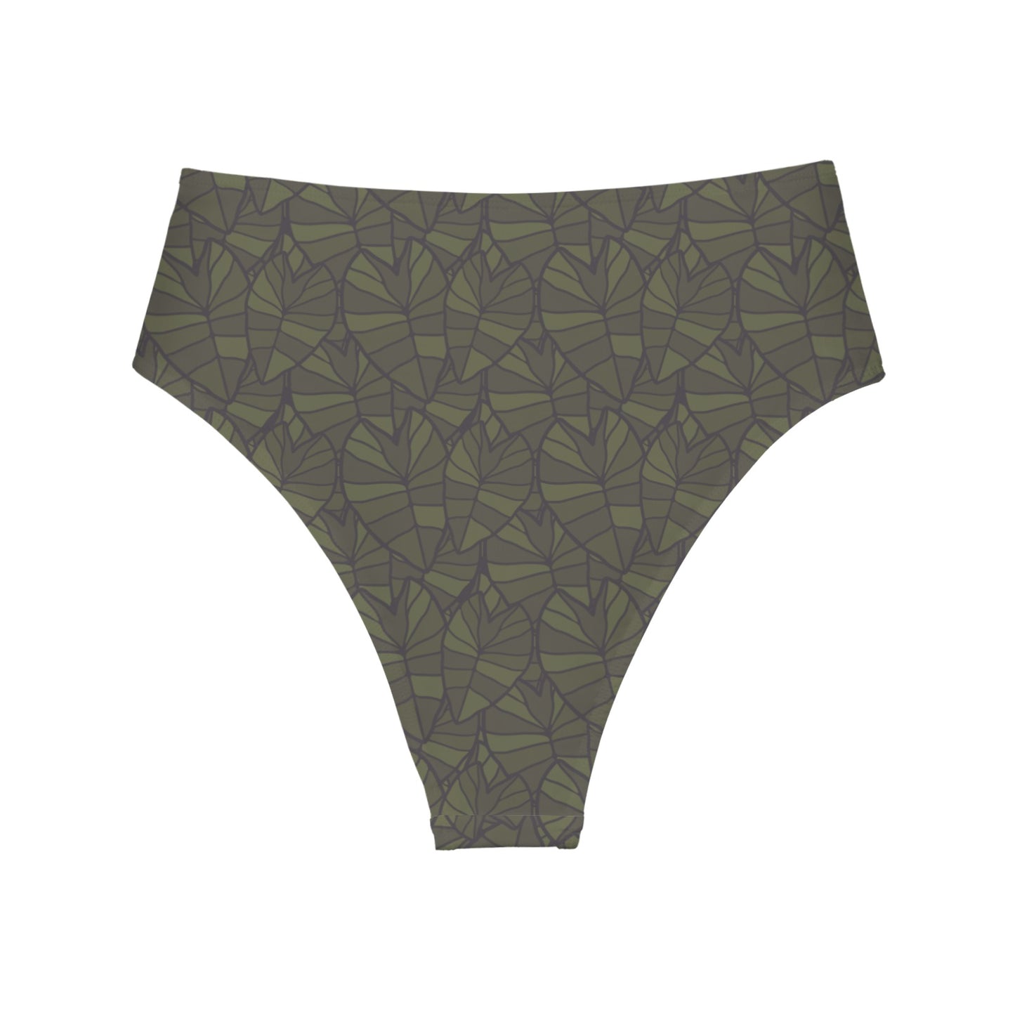 LA'ALOA High-Waisted Bikini Bottom in KAMO KALO