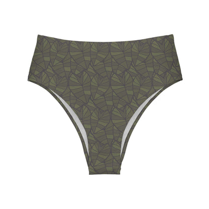 LA'ALOA High-Waisted Bikini Bottom in KAMO KALO