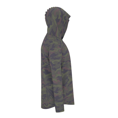 Long-Sleeve with Thumb Holes in WOODLAND KAMO