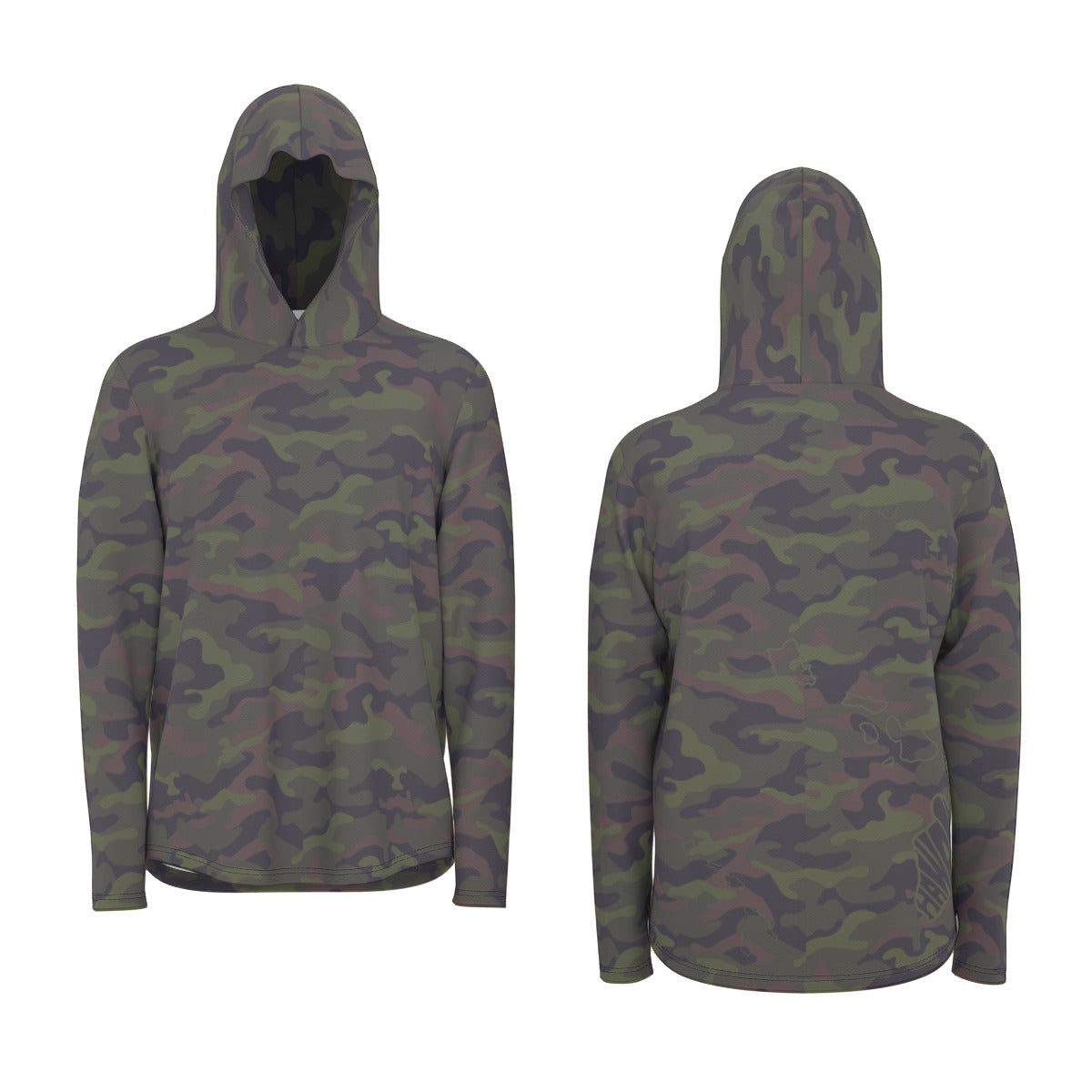 Long-Sleeve with Thumb Holes in WOODLAND KAMO
