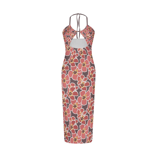 HALTER CUT OUT DRESS in HAU