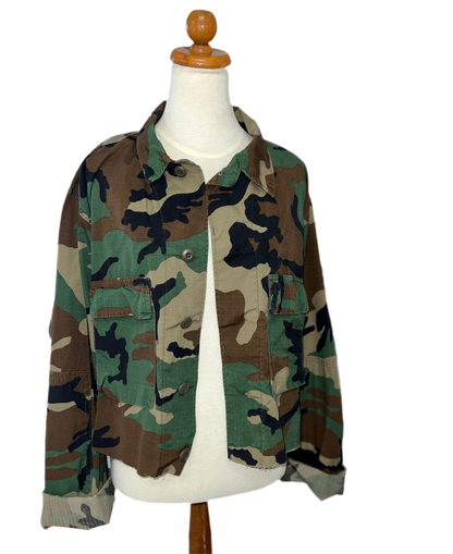 KAMO CROPPED JACKET w/ PATCHED BACK