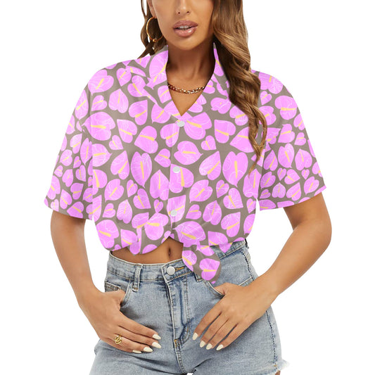 ALOHA BUTTON DOWN in UBE LATTE