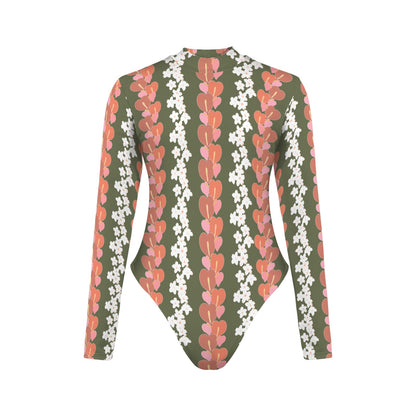 HI'ILAWAE Long Sleeve One-Piece in BLOOM