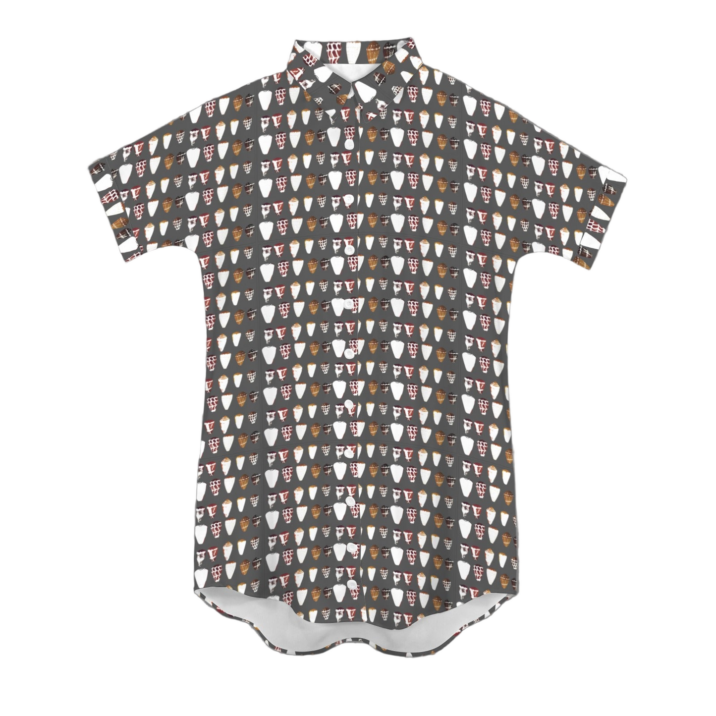 PUPU SHELLS DRESS w/ POCKETS in TAHITIAN GRAY