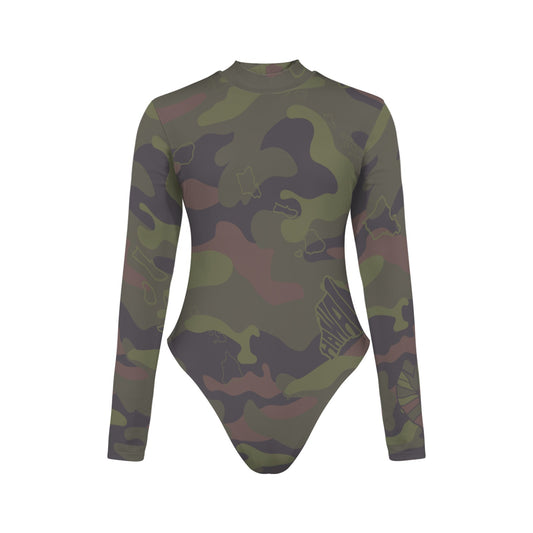 HI'ILAWE LONG-SLEEVE SURFSUIT in WOODLAND KAMO
